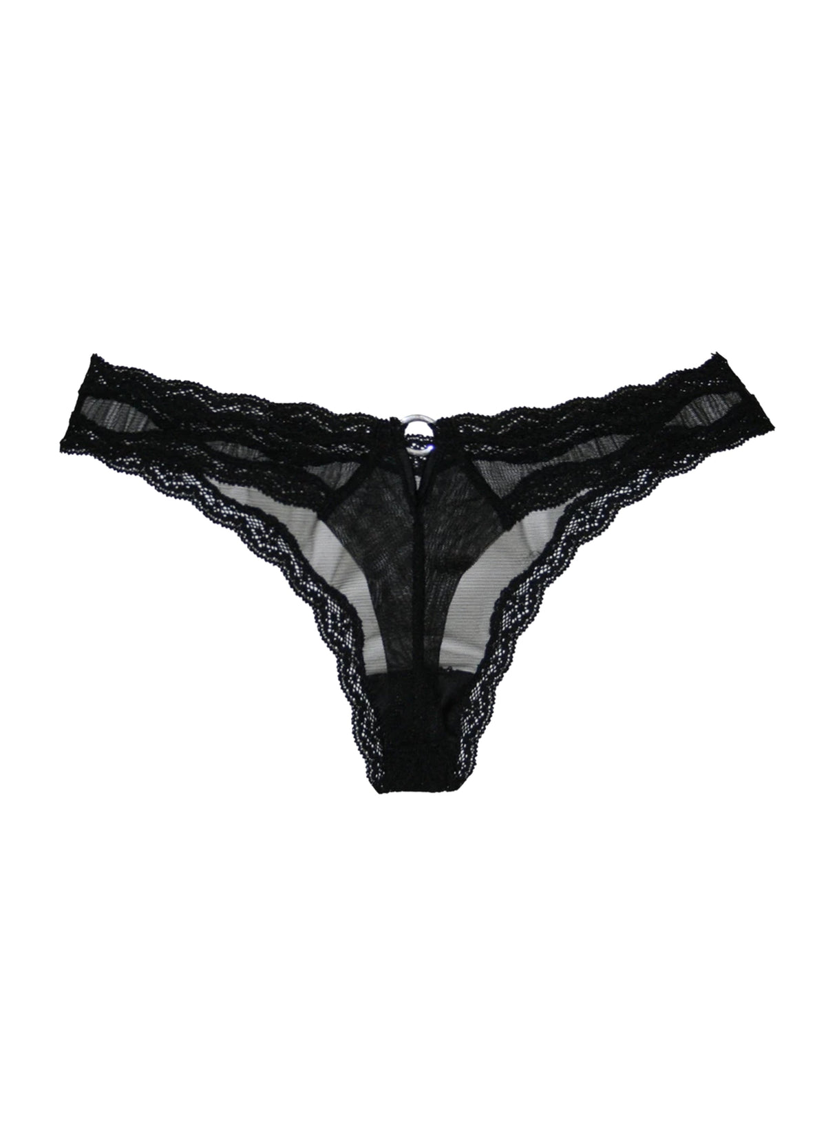 Black Sheer Tulle Thong | Fleur du Mal