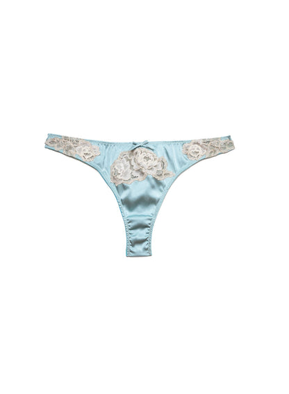Frosted Mint Juliet Lace Thong | Fleur du Mal