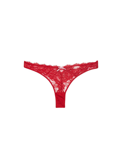 Red Bianca Lace Thong | Fleur du Mal
