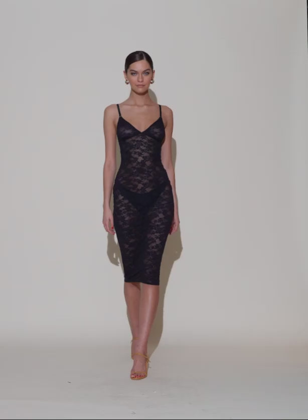 Le Stretch Lace Slip Dress | Fleur du Mal