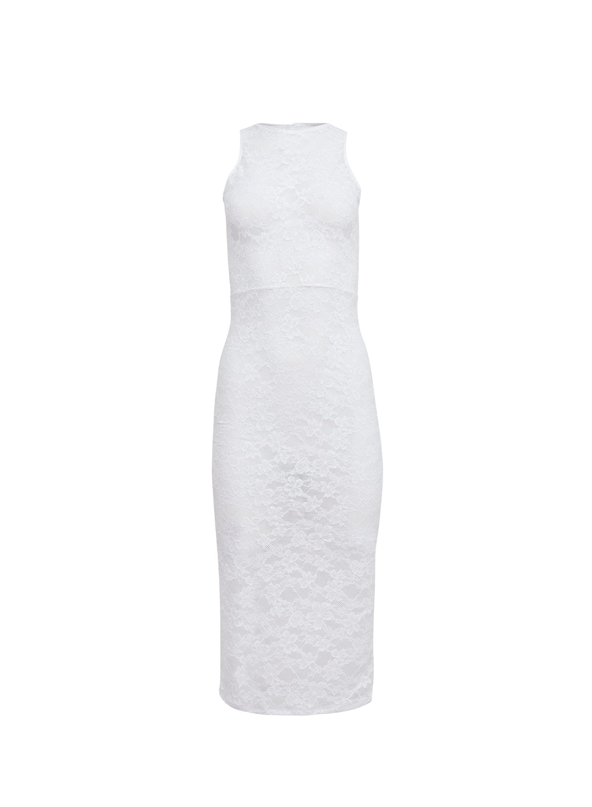 Ivory Le Stretch Lace Racer Tank Dress | Fleur du Mal