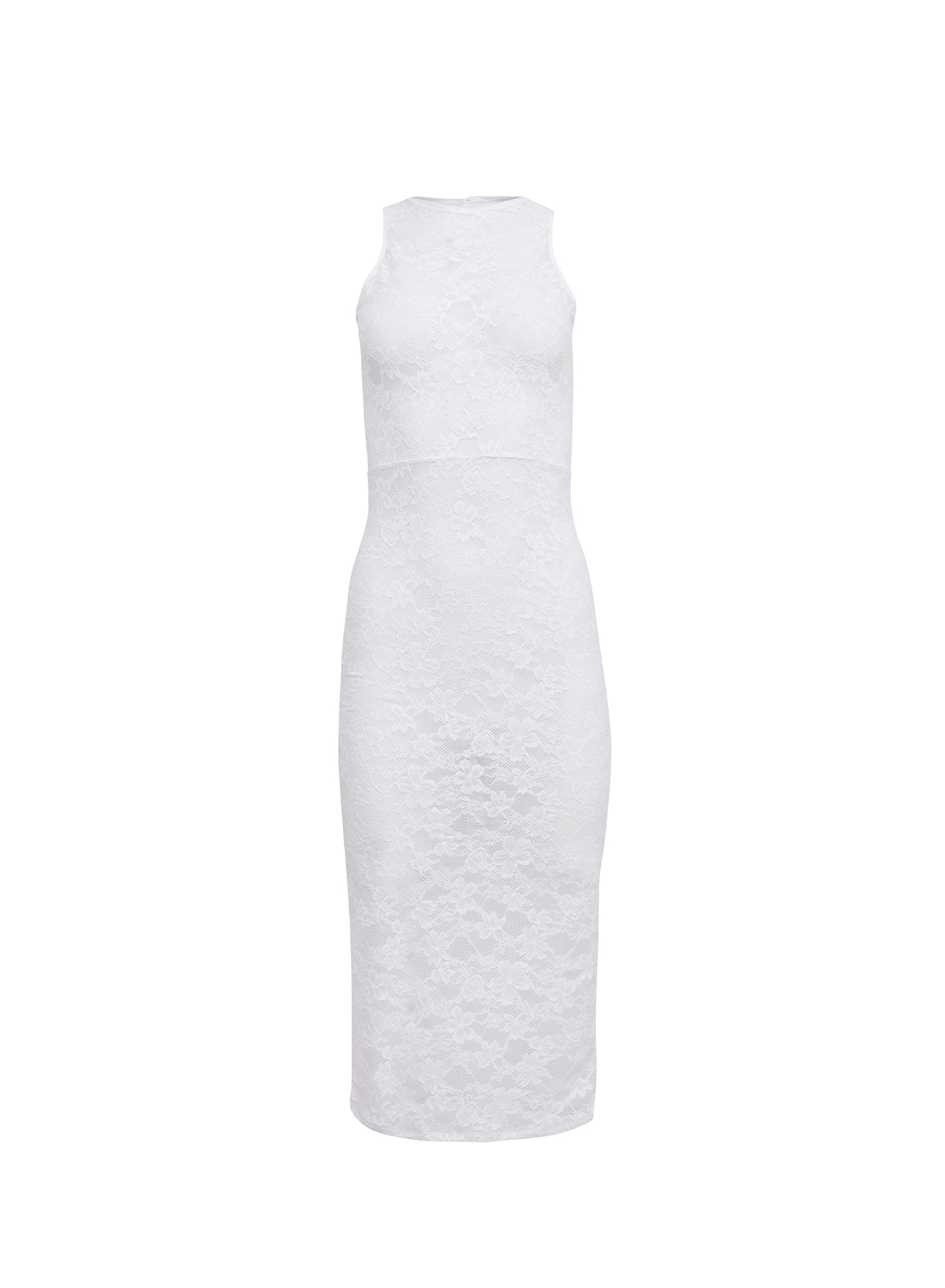Ivory Le Stretch Lace Racer Tank Dress | Fleur du Mal