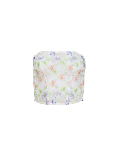 Ivory Elara Embroidery Corset Top | Fleur du Mal