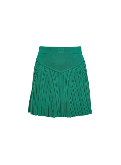 Lucky Green Rib Flared Skirt | Fleur du Mal