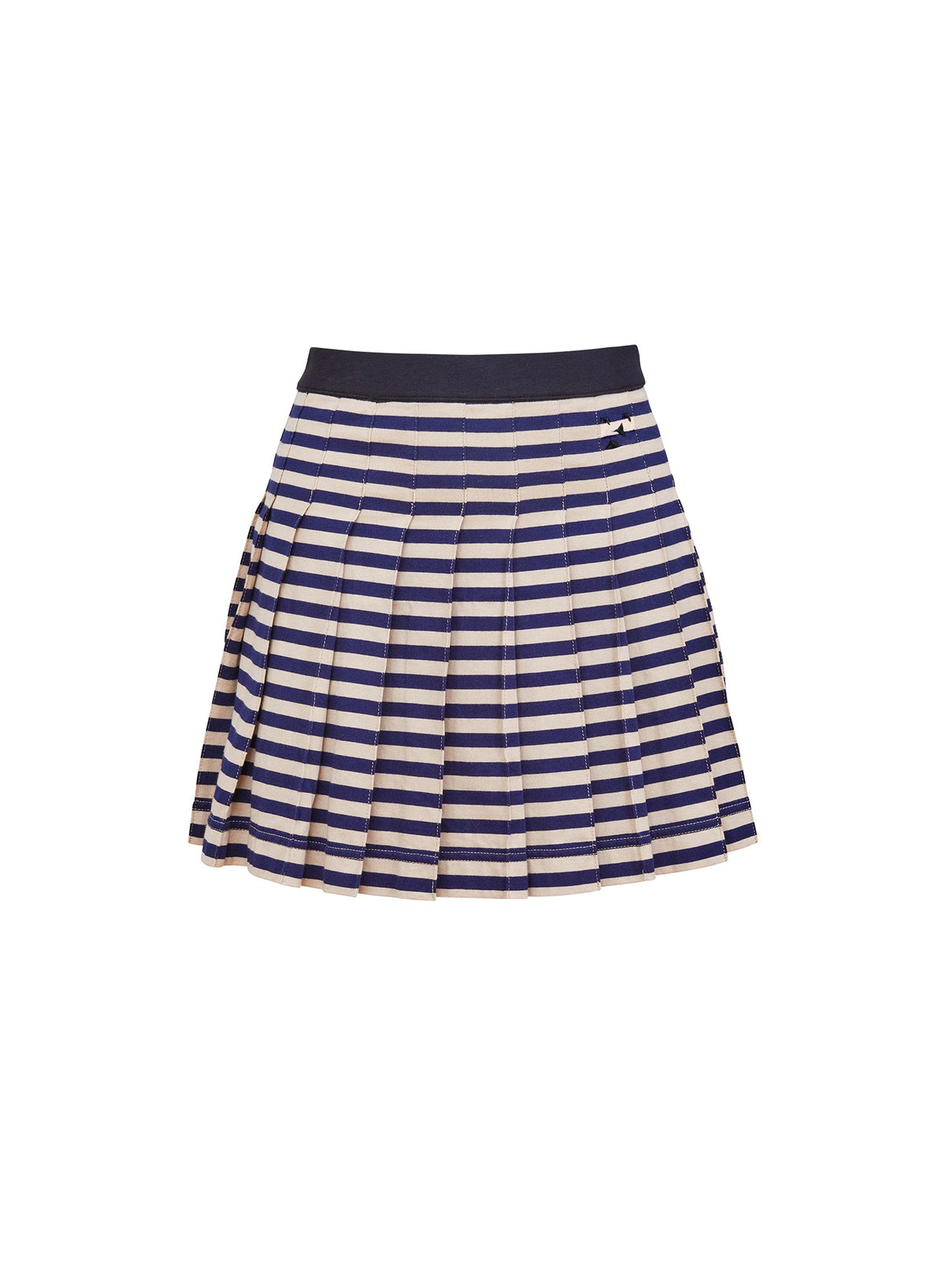 Navy Sand Stripe Ivy Pleated Skirt | Fleur du Mal