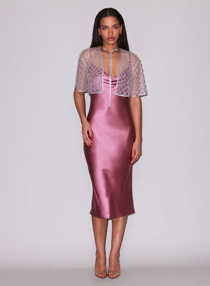 Silver Embellished Cape | Fleur du Mal