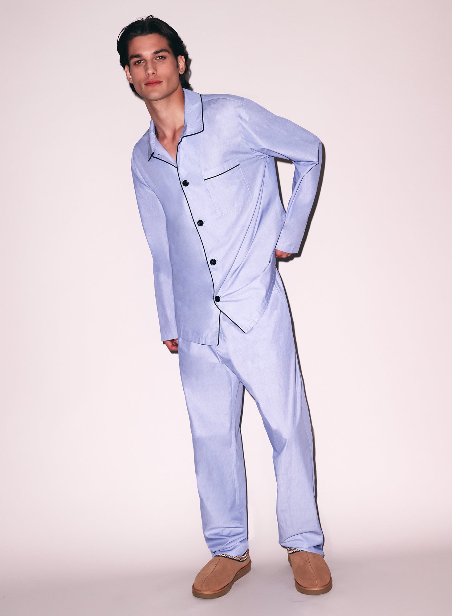 Pacific Blue Poplin PJ Top | Fleur du Mal