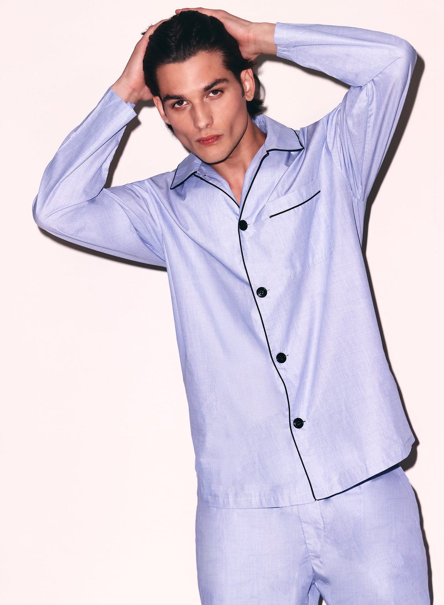 Pacific Blue Poplin PJ Top | Fleur du Mal