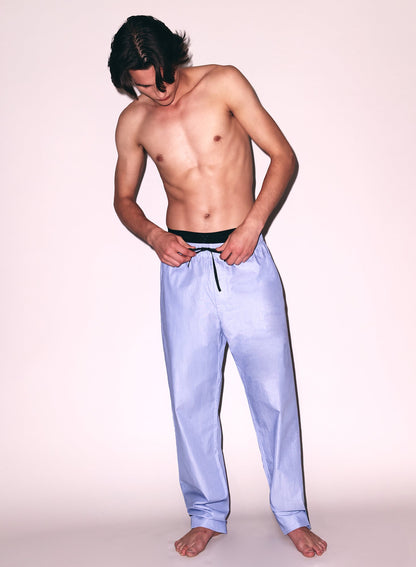 Pacific Blue Poplin PJ Pant | Fleur du Mal