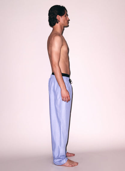 Pacific Blue Poplin PJ Pant | Fleur du Mal