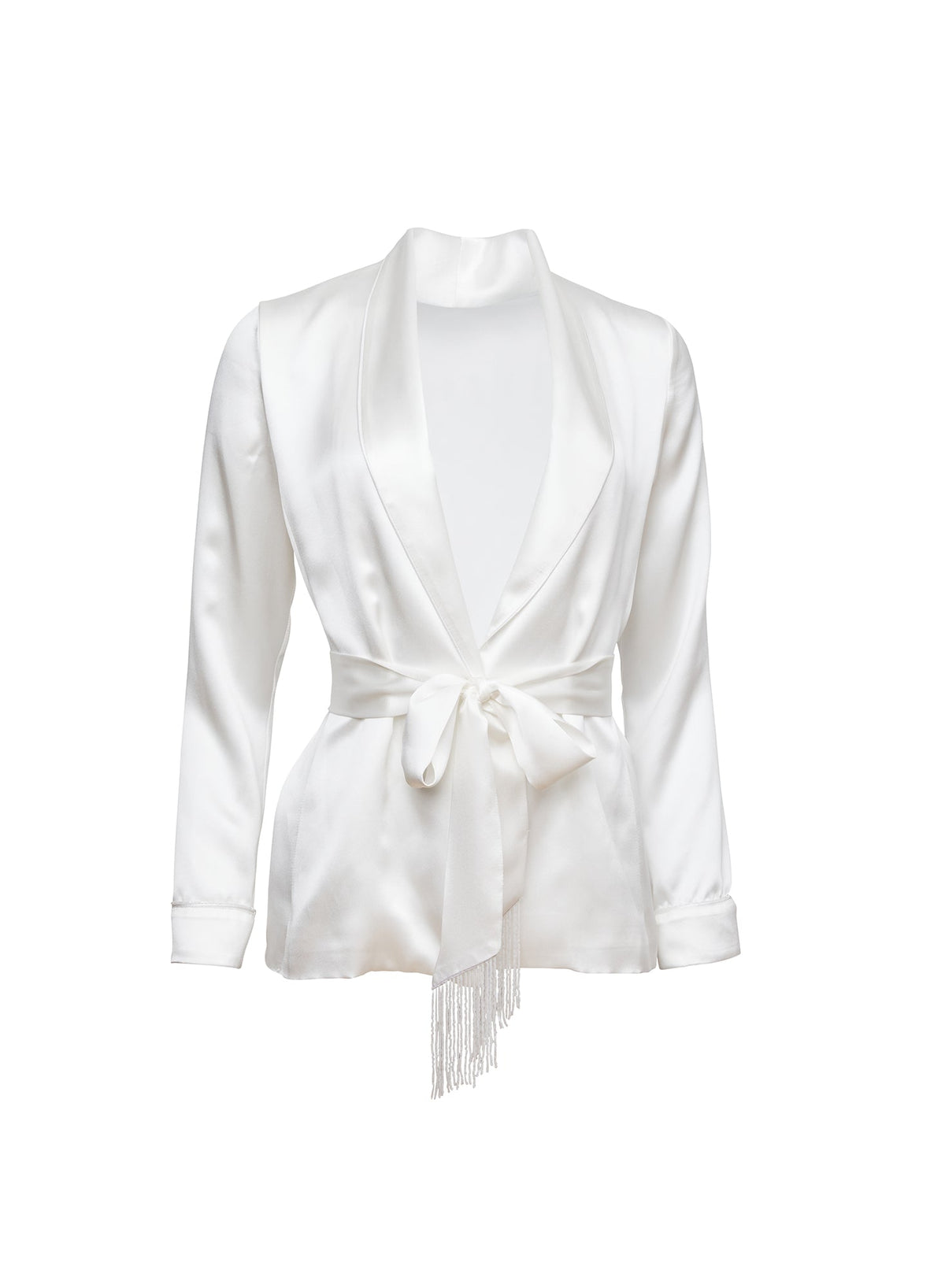 Ivory Bianca Smoking Jacket | Fleur du Mal