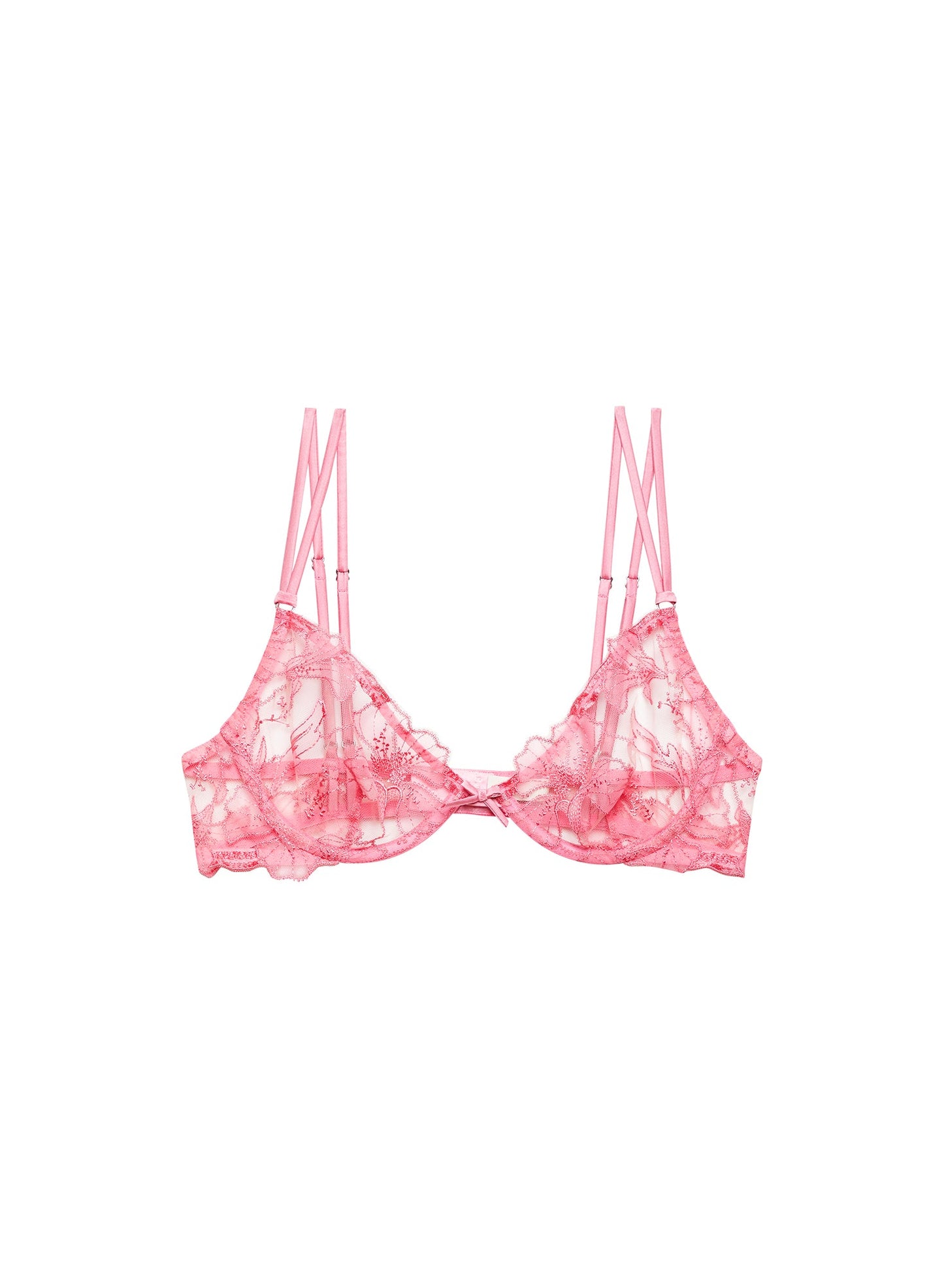 Pink Cadillac Harper Embroidery Demi Bra | Fleur du Mal