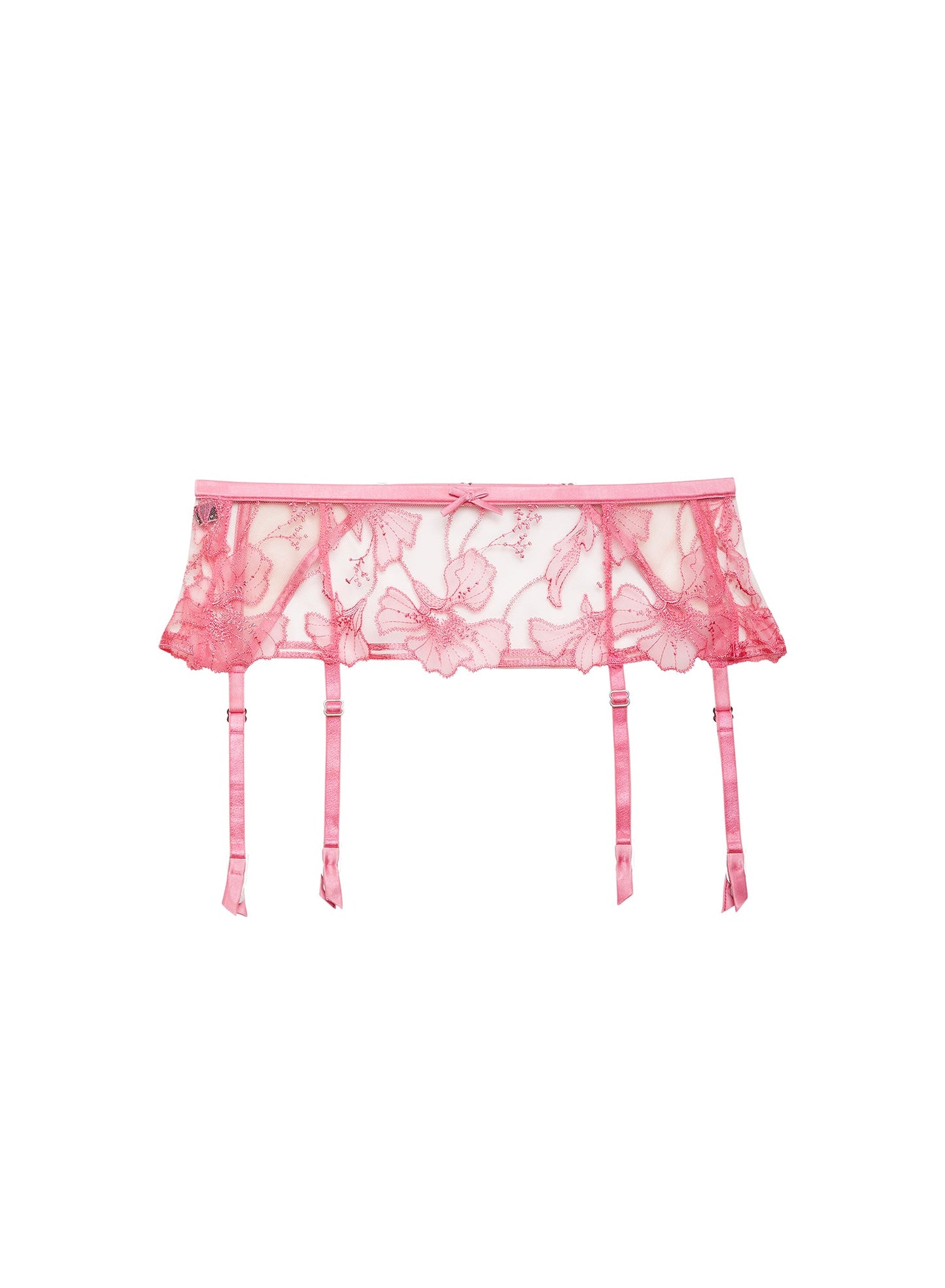 Pink Cadillac Harper Embroidery Garter Belt | Fleur du Mal
