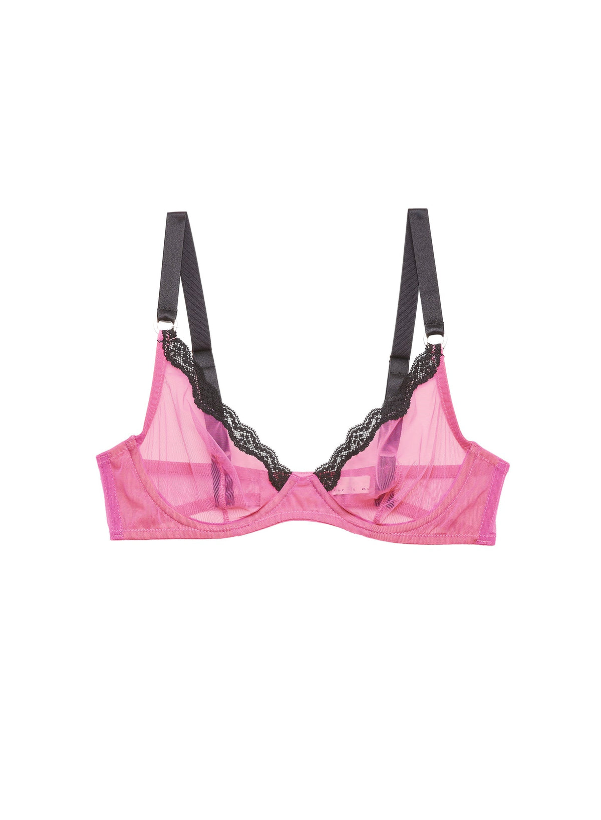 Pretty Pink Sheer Tulle Demi Bra | Fleur du Mal