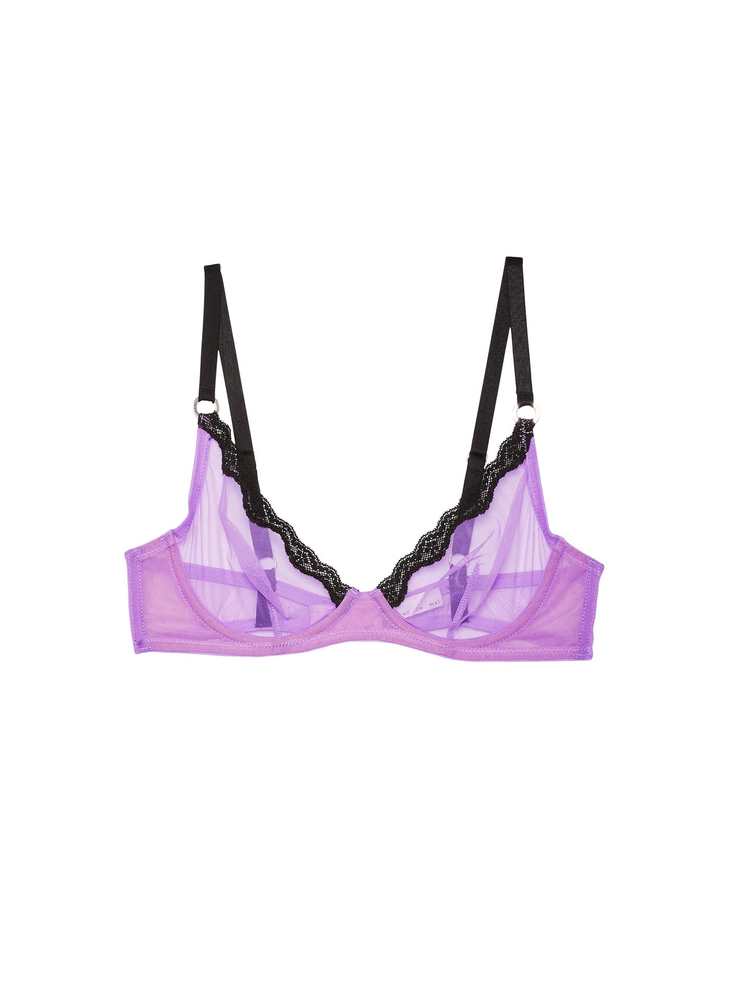 Lavender Sheer Tulle Demi Bra | Fleur du Mal