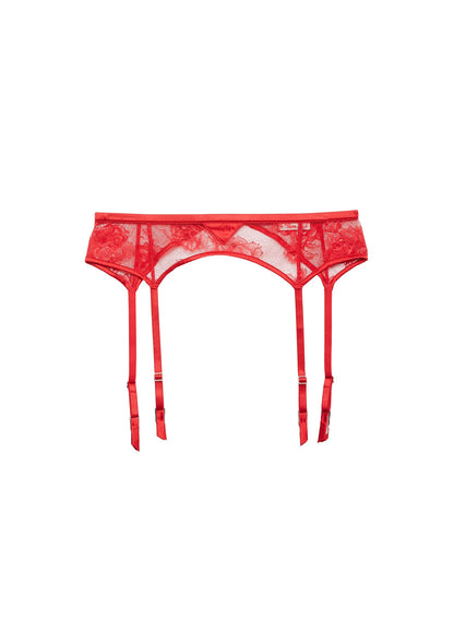 Rouge Gardenia Lace Garter Belt | Fleur du Mal
