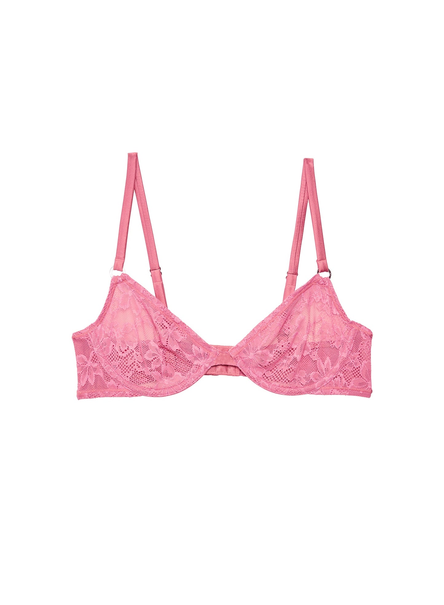 Pink Le Stretch Lace Demi Bra | Fleur du Mal
