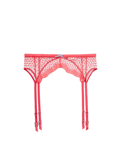 Neon Pink Dotty Garter Belt | Fleur du Mal