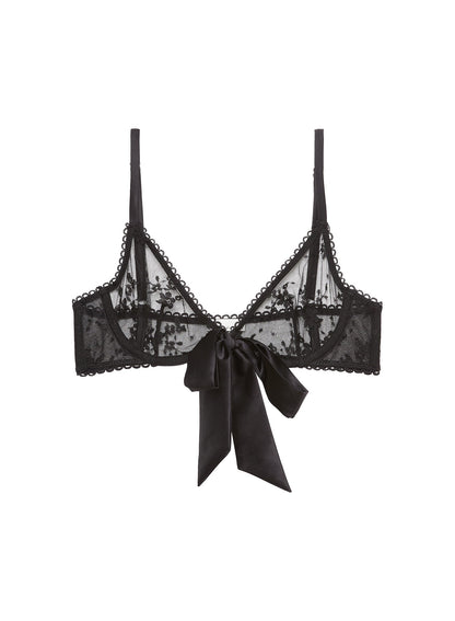 Black Untie Me Demi Bra | Fleur du Mal