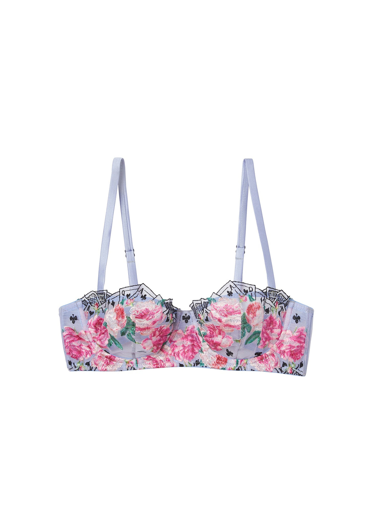 Floral Card Embroidery Balconette Bra | Fleur du Mal