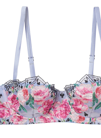 Floral Card Embroidery Balconette Bra | Fleur du Mal